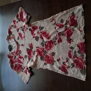 Karen Kane floral Mesh Top